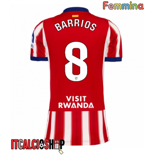 Atletico Madrid Pablo Barrios #8 Prima Maglia Femmina 2026-27 Manica Corta